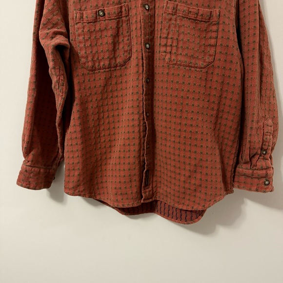 The Terriory Ahead Orange Full Button Down Long Sleeve Top Collared Casual - Picture 9 of 16